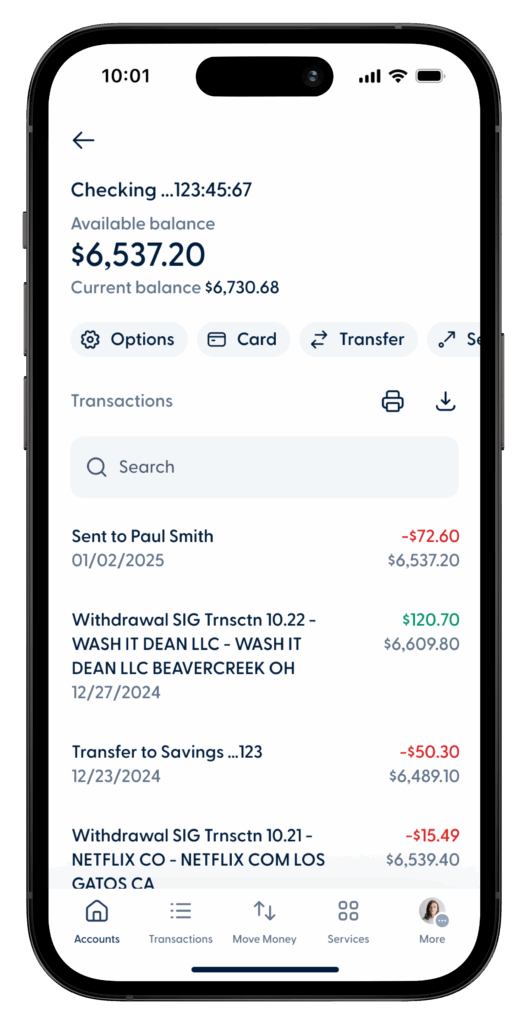 Account details